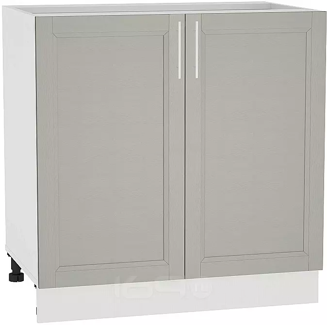 Шкаф нижний с 2-мя дверцами Сканди Н 800 Grey Softwood-Белый