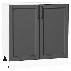 Шкаф нижний с 2-мя дверцами Сканди Stormy Silkwood/Белый 816*800*478