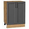 Шкаф нижний с 2-мя дверцами Сканди Stormy Silkwood/Дуб Вотан 816*600*480
