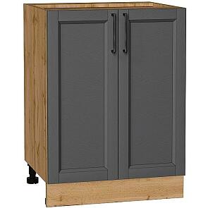 Шкаф нижний с 2-мя дверцами Сканди Stormy Silkwood/Дуб Вотан 816*600*480