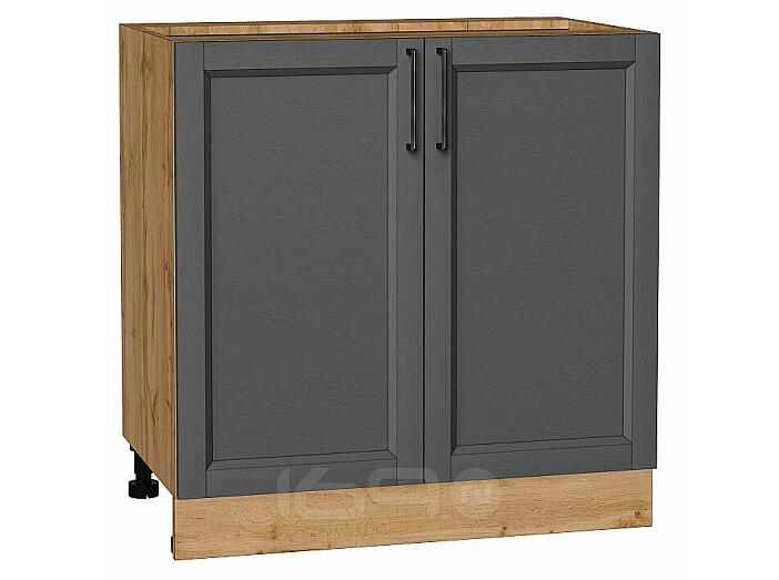 Шкаф нижний с 2-мя дверцами Сканди Stormy Silkwood/Дуб Вотан 816*800*478
