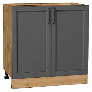 Шкаф нижний с 2-мя дверцами Сканди Stormy Silkwood/Дуб Вотан 816*800*478