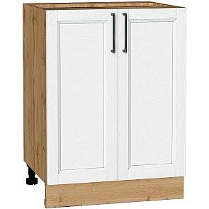 Шкаф нижний с 2-мя дверцами Сканди White Silkwood/Дуб Вотан 816*600*480