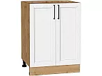 Шкаф нижний с 2-мя дверцами Сканди White Silkwood/Дуб Вотан 816*600*480