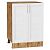 Шкаф нижний с 2-мя дверцами Сканди White Softwood Дуб Вотан 816*600*480