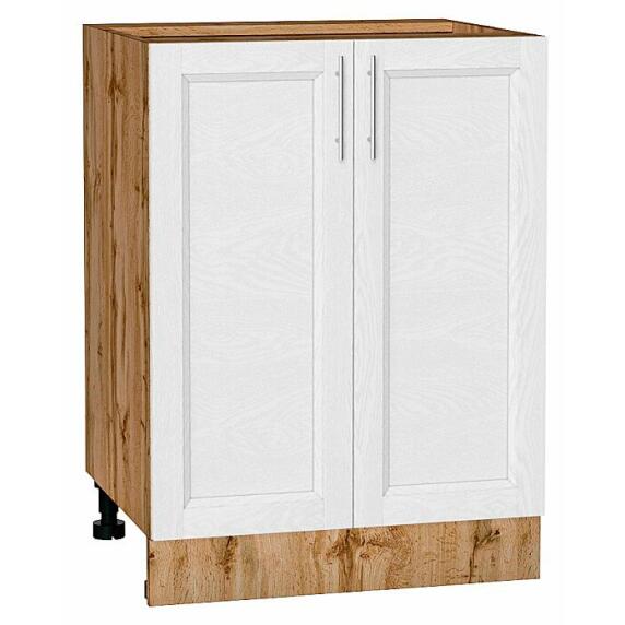 Шкаф нижний с 2-мя дверцами Сканди White Softwood Дуб Вотан 816*600*480