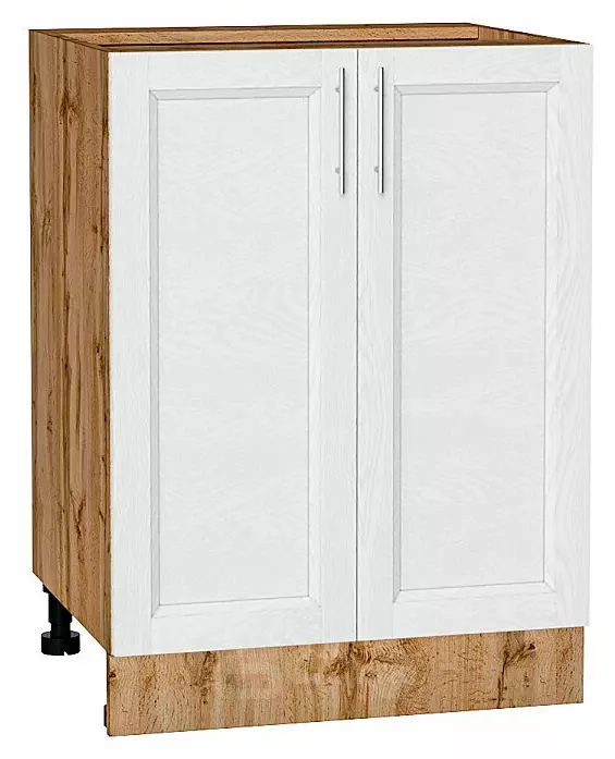 Шкаф нижний с 2-мя дверцами Сканди White Softwood Дуб Вотан 816*600*480