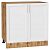 Шкаф нижний с 2-мя дверцами Сканди White Softwood Дуб Вотан 816*800*478