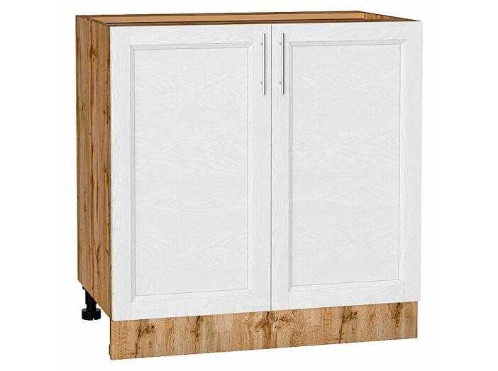 Шкаф нижний с 2-мя дверцами Сканди White Softwood Дуб Вотан 816*800*478