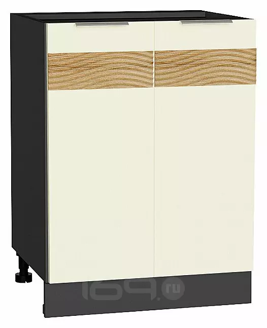 Шкаф нижний с 2-мя дверцами Терра D Ваниль софт Graphite 816*600*478