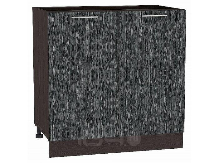 Шкаф нижний с 2-мя дверцами Валерия-М Черный металлик дождь Graphite 816*800*478