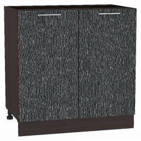 Шкаф нижний с 2-мя дверцами Валерия-М Черный металлик дождь Graphite 816*800*478