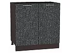 Шкаф нижний с 2-мя дверцами Валерия-М Черный металлик дождь Graphite 816*800*478