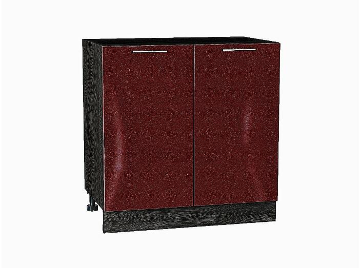 Шкаф нижний с 2-мя дверцами Валерия-М Гранатовый металлик Graphite