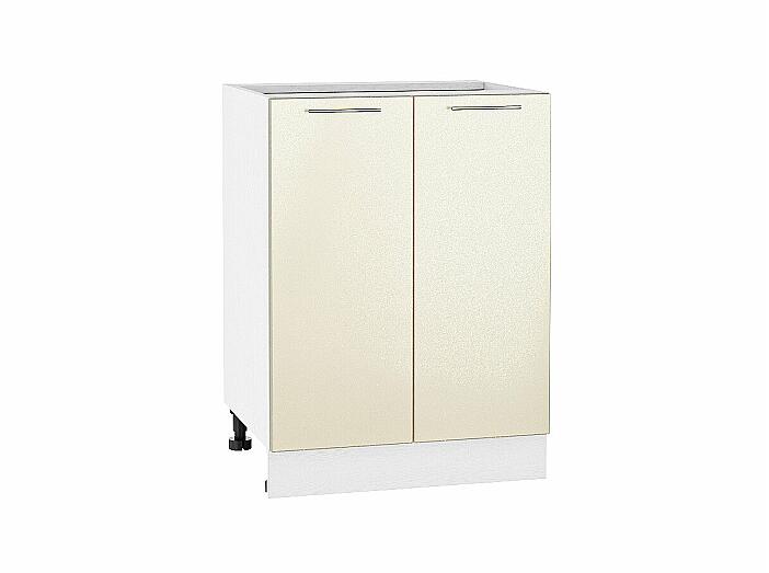 Шкаф нижний с 2-мя дверцами Валерия-М Н 600 Бежевый металлик-Белый