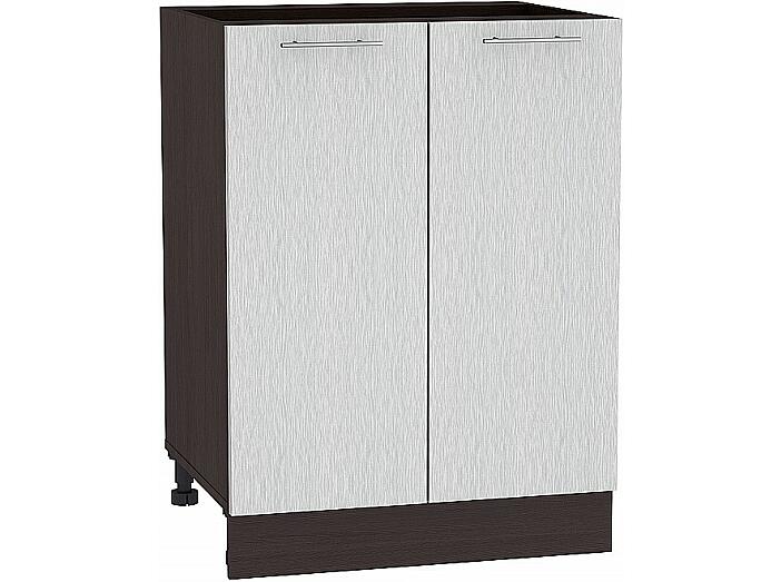 Шкаф нижний с 2-мя дверцами Валерия-М Н 600 Серый металлик дождь светлый-Венге