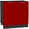 Шкаф нижний с 2-мя дверцами Валерия-М Н 800 Гранатовый металлик-Венге