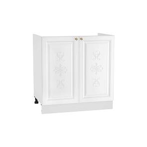 Шкаф нижний под мойку с 2-мя дверцами Версаль НМ 800 Белый Софт-Белый