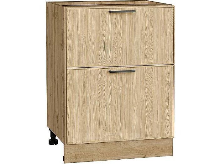 Шкаф нижний с 2-мя ящиками Эйр Real Oak/Дуб Вотан 816*600*480