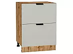 Шкаф нижний с 2-мя ящиками Евро Агат Дуб Вотан 816*600*478