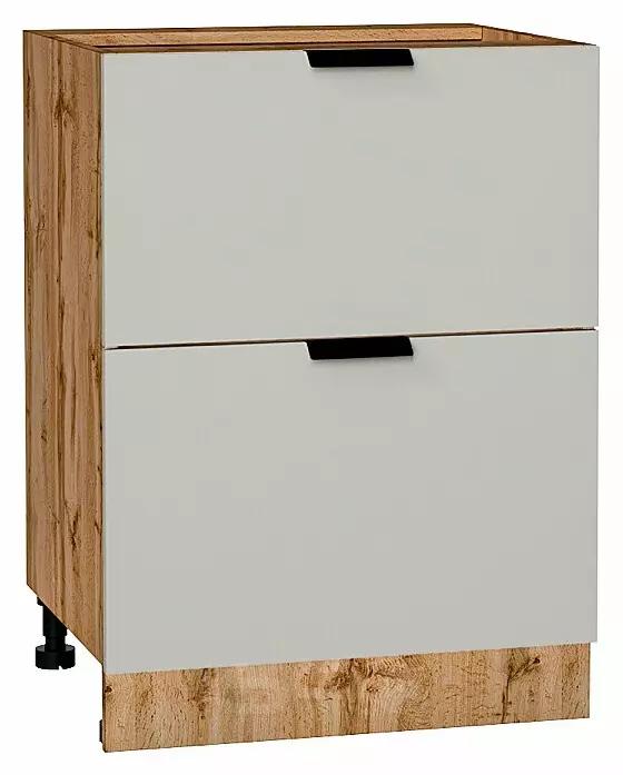 Шкаф нижний с 2-мя ящиками Евро Агат Дуб Вотан 816*600*478