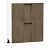 Шкаф нижний с 2-мя ящиками Флэт Brown Casella Oak 2S/Белый 816*600*478