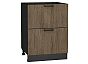 Шкаф нижний с 2-мя ящиками Флэт Brown Casella Oak 2S/Graphite 816*600*478