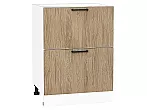 Шкаф нижний с 2-мя ящиками Флэт Natural Casella Oak 2S/Белый 816*600*478
