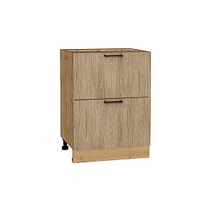 Шкаф нижний с 2-мя ящиками Флэт Natural Casella Oak 2S/Дуб Вотан 816*600*478