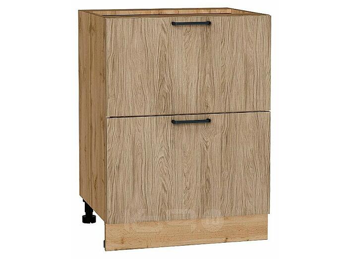 Шкаф нижний с 2-мя ящиками Флэт Natural Casella Oak 2S/Дуб Вотан 816*600*478