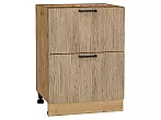 Шкаф нижний с 2-мя ящиками Флэт Natural Casella Oak 2S/Дуб Вотан 816*600*478