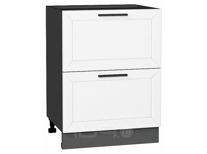 Шкаф нижний с 2-мя ящиками Глетчер Айленд Силк Graphite 816*600*478