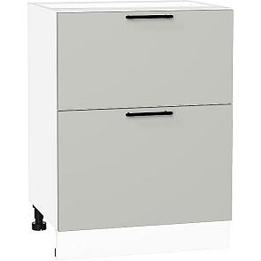 Шкаф нижний с 2-мя ящиками Лайт Special Grey/Белый 816*600*478