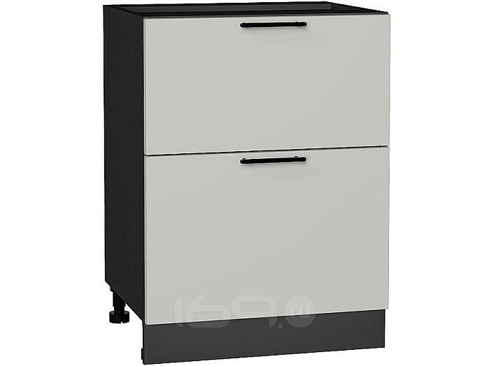 Шкаф нижний с 2-мя ящиками Лайт Special Grey/Graphite 816*600*478