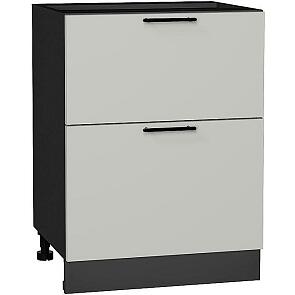 Шкаф нижний с 2-мя ящиками Лайт Special Grey/Graphite 816*600*478