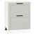 Шкаф нижний с 2-мя ящиками Нео Grey Silk/Белый 816*600*480