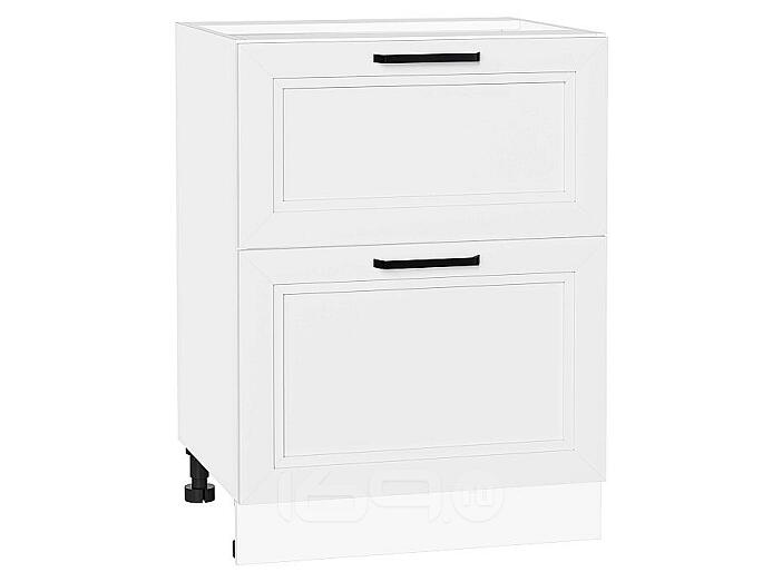 Шкаф нижний с 2-мя ящиками Нео White Silk/Белый 816*600*480