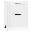 Шкаф нижний с 2-мя ящиками Нео White Silk/Белый 816*600*480