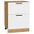 Шкаф нижний с 2-мя ящиками Нео White Silk/Дуб Вотан 816*600*480