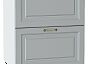 Шкаф нижний с 2-мя ящиками Ницца Графит/Белый 816*600*478