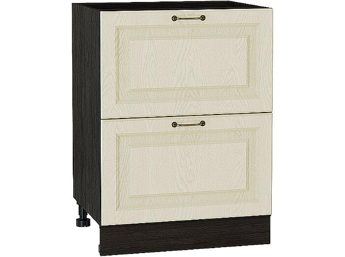 Шкаф нижний с 2-мя ящиками Ницца Н 602 Дуб крем-Венге