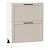 Шкаф нижний с 2-мя ящиками Сканди Cream Silkwood/Белый 816*600*480