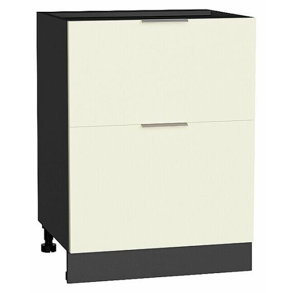 Шкаф нижний с 2-мя ящиками Терра Ваниль софт Graphite 816*600*478