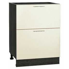 Шкаф нижний с 2-мя ящиками Валерия-М Бежевый металлик Graphite 816*600*478