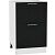 Шкаф нижний с 2-мя ящиками Валерия-М Н 502 Черный металлик-Белый