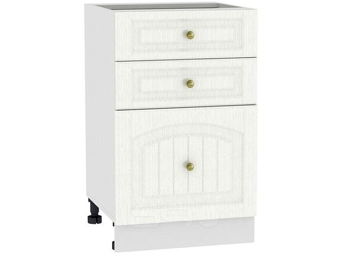 Шкаф нижний с 3-мя ящиками Верона Н 503 Ясень золото-Белый