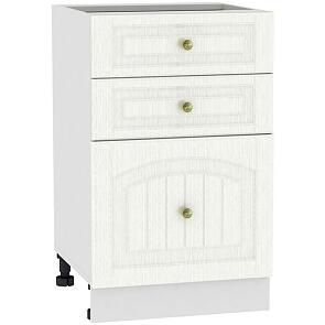 Шкаф нижний с 3-мя ящиками Верона Н 503 Ясень золото-Белый