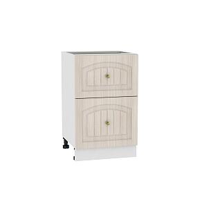 Шкаф нижний с 2-мя ящиками Верона Н 502 Ясень шимо светлый-Белый