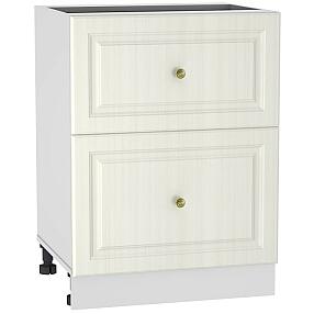 Шкаф нижний с 2-мя ящиками Виктория Н 602 Белый сандал-Белый
