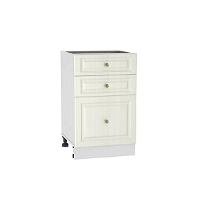 Шкаф нижний с 3-мя ящиками Виктория Н 503 Белый сандал-Белый